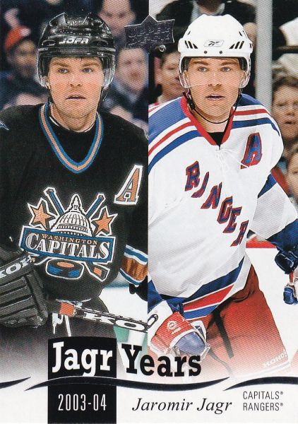 insert karta JAROMÍR JÁGR 18-19 UD Ser. 1 Jagr Years číslo JJ-14